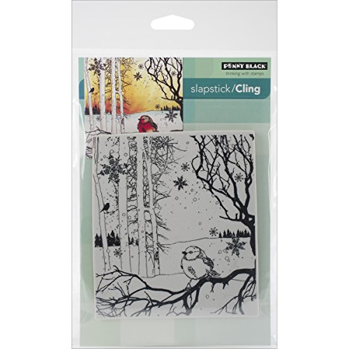 Penny Black Gummistempel, 12,7 x 19,1 cm, Winterlied, Gummi, durchsichtig von Penny Black