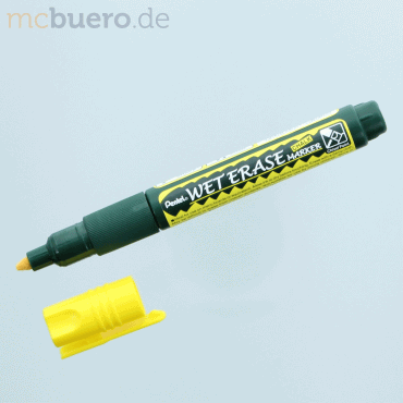 12 x Pentel Kreidemarker Weterase 0,6-4mm gelb von Pentel