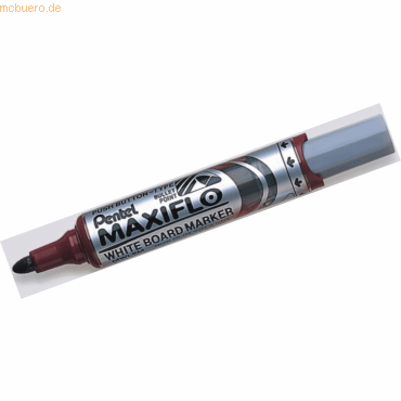 12 x Pentel Whiteboardmarker Maxiflo 2,5mm Rundspitze braun von Pentel