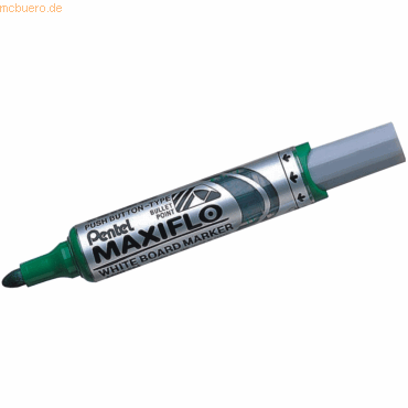 12 x Pentel Whiteboardmarker Maxiflo 2,5mm Rundspitze grün von Pentel