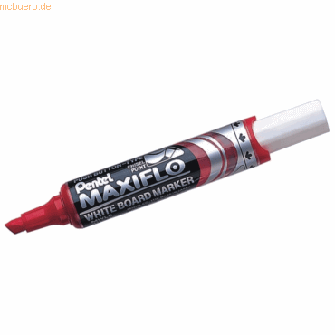 12 x Pentel Whiteboardmarker Maxiflo 2-5,9mm Keilspitze rot von Pentel