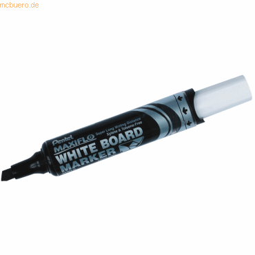 12 x Pentel Whiteboardmarker Maxiflo 2-5,9mm Keilspitze schwarz von Pentel