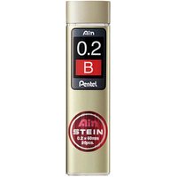 Pentel AIN STEIN C272W Feinminen-Bleistiftminen schwarz B 0,2 mm, 20 St. von Pentel