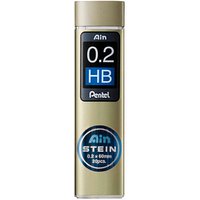 Pentel Ain Stein C272W Feinminen-Bleistiftminen schwarz HB 0,2 mm, 20 St. von Pentel