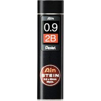 Pentel Ain Stein C279 Feinminen-Bleistiftminen schwarz 2B 0,9 mm, 36 St. von Pentel