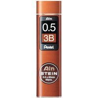 Pentel Ain Stein C275 Feinminen-Bleistiftminen schwarz 3B 0,5 mm, 40 St. von Pentel