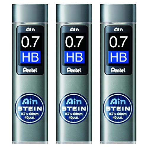 PENTEL AIN STEIN C277 Härtegrad HB, 40 Minen, 0,7 mm, 3 Stück von Pentel