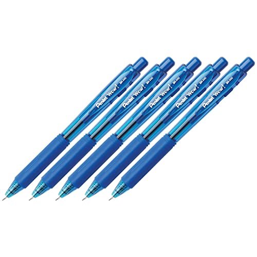 PENTEL WOW BK440 Druckkugelschreiber, Blau, 5 Stück von Pentel