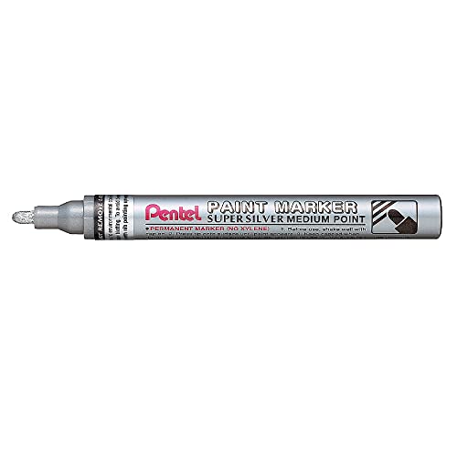 Pentel 3 Marker Lack Paint Marker MMP10, silber von Pentel