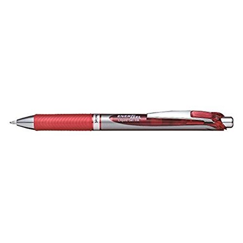 Pentel 6 Kugelschreiber EnerGel einziehbar, Spitze Metall 1 mm rot bl80-b von Pentel