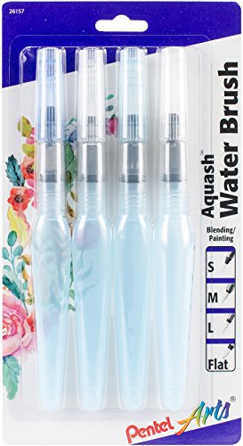 Pentel Arts Aquash Wasserfarbenpinsel, feine Spitze Filter-Packung weiß von Pentel