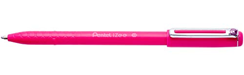 Pentel BX460-P Kugelschreiber iZee, Modell mit Kappe, Metallclip, 0,5 mm Strichstärke, 1 Stück, pink von Pentel