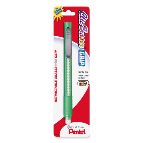 Pentel Clic ZE21TBP Radiergummi, einziehbar, mit Griff, verschiedene Griffe, 1 Packung von Pentel