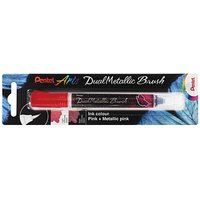 Pentel Dual Metallic Brush XGFH-DPX Brush-Pen pink, 1 St. von Pentel