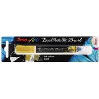 Pentel Dual Metallic Brush XGFH-DXX Brush-Pen gold, 1 St. von Pentel