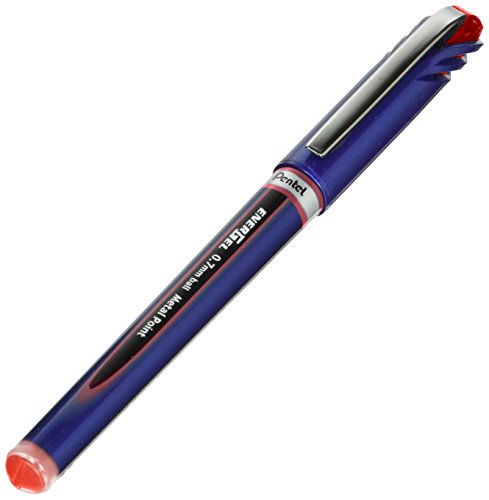 Pentel Energel Euro-Kugelschreiber, 0,7 mm dreieckige Spitze, rote Tinte (BLN27-B) von Pentel