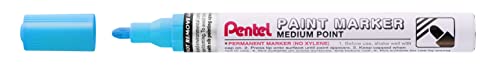 Pentel MMP10 Paint Marker Permanentlack-Marker 4,5 mm, Hellblau, 6 Stück von Pentel