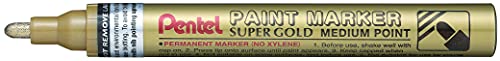 Pentel MMP10-X Paint Marker, Lackmarker - gold, 2,5 mm Strich, VE=12 Stück von Pentel