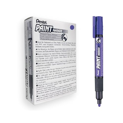 Pentel MMP20-VO Permanent-Marker 2,0 mm Rundspitze Lackmarker, 12 Stück, violett von Pentel