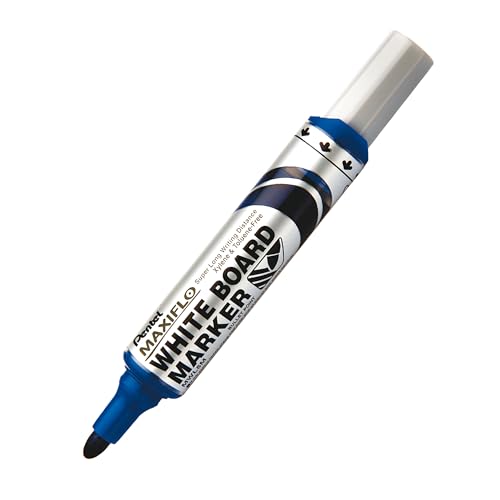 Pentel MWL5M-CO Whiteboard Marker Maxiflo mit Pumpsystem Rundspitze, 2.5 mm, 1 Stück, blau von Pentel