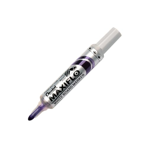 Pentel MWL5M-V Whiteboard Marker Maxiflo mit Pumpsystem Rundspitze, 2.5 mm, 1 Stück, violett von Pentel