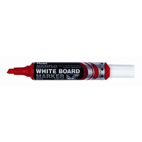 Pentel MWL5S Green Label Marker für Whiteboard mit Keilspitze Breite rot von Pentel