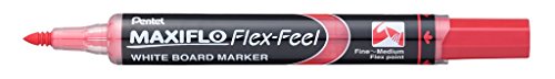 Pentel MWL5SBF-BX Maxiflo Flex-Feel Whiteboard-Marker Rot, 1 Stück von Pentel