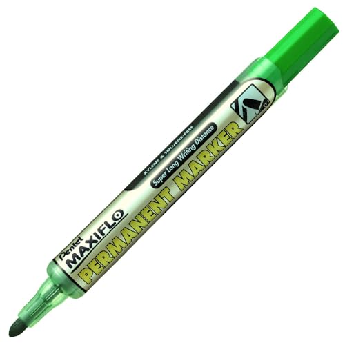 Pentel Maxiflo NLF50 Permanentmarker, konisch, grün, 12 Stück von Pentel