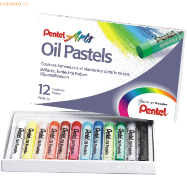 Pentel Ölpastellkreide VE= 12 Farben von Pentel