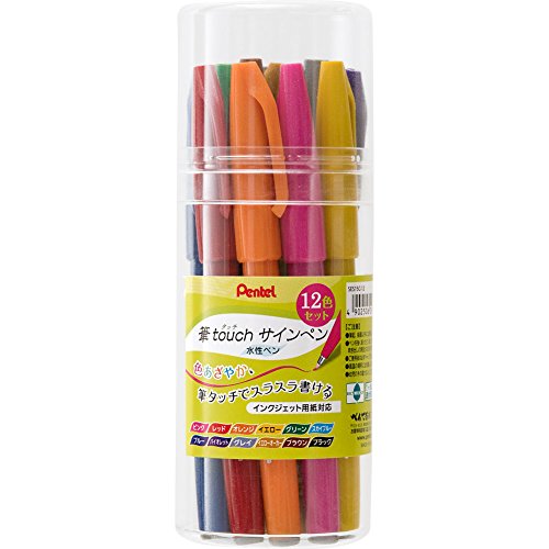 Pentel Pen Touch SES15C-12 Filzstift-Set, 12 Farben von Pentel