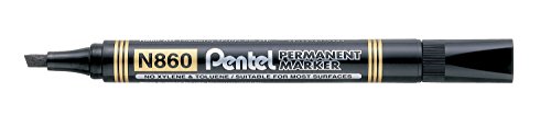 Pentel Permanentmarker, Keilspitze, 4,5 mm, Schwarz von Pentel