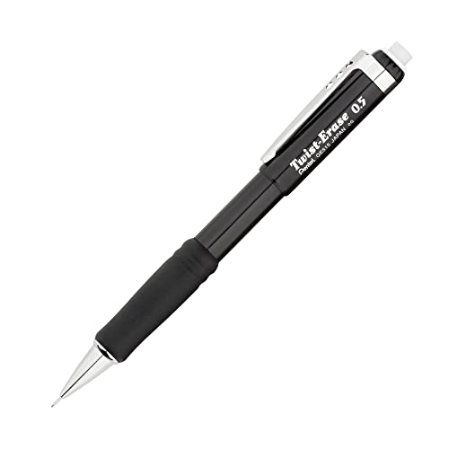 Pentel QE515A Twist-Erase III Druckbleistift, 0,5 mm, schwarzer Schaft von Pentel