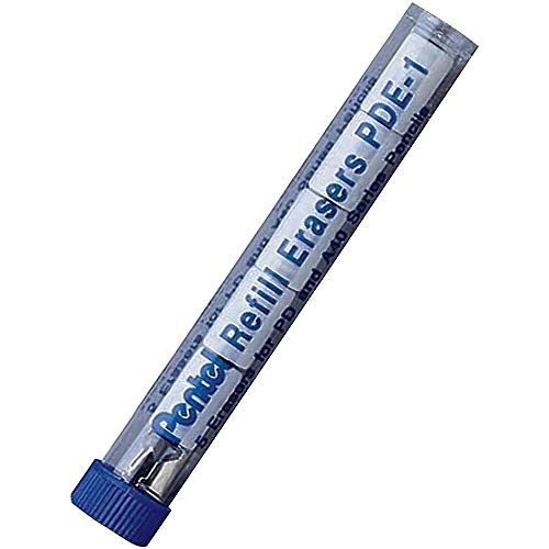 Pentel Refill Eraser for AL, AX and PD Series Pencils 5 Pcs/Tube, Box of 12 (PDE-1) Radiergummi-Nachfüllpackung, Elastomer oder Gummi, Weiss/opulenter Garten, 60 Count (Pack of 1), stück von Pentel