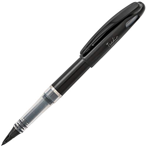 Pentel Tradio Füllfederhalter, Schreibfarbe Schwarz, Schwarz, 12 Stück von Pentel