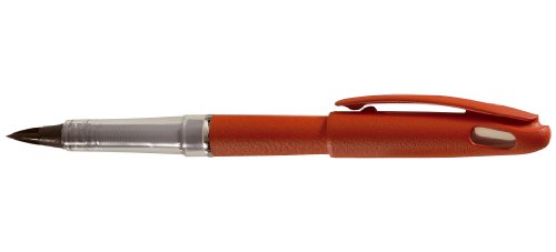 Pentel Tradio Füllfederhalter, nachfüllbar, schwarze Tinte, Korpus in Lederoptik, 12 Stück von Pentel