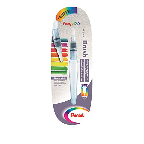 Pentel XFRH/1-MH Aquash Wassertankpinsel mit hochwertiger Nylon-Spitze, flach (mittel) von Pentel