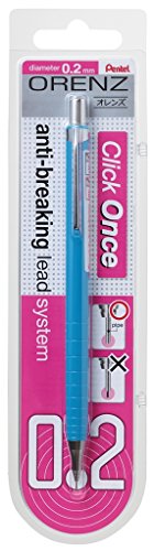 Pentel ORENZ PP502 Druckbleistift mit Anti-Minenbruch-Technologie, 0.2 mm, Härtegrad B, hellblau (1 Stück) von Pentel