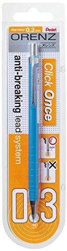 Pentel ORENZ PP503 Druckbleistift mit Anti-Minenbruch-Technologie, 0.3 mm, Härtegrad B, hellblau (1 Stück) von Pentel