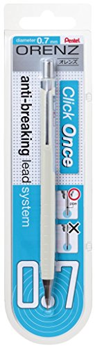 Pentel ORENZ PP507 Druckbleistift mit Anti-Minenbruch-Technologie, 0.7 mm, Härtegrad B, weiß (1 Stück) von Pentel