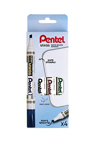 Pentel mw86-a Marker für Whiteboard Keilspitze Durchschnitt Tinte Pochette de 4 4 couleurs von Pentel