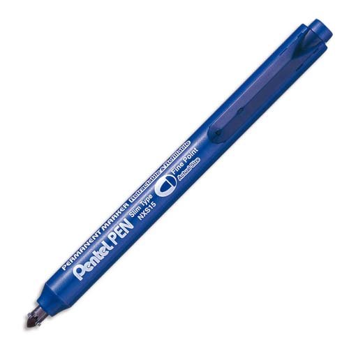 Pentel nxs15-c-b NXS15 Permanentmarker Druckmechanik, 12 Stück blau von Pentel