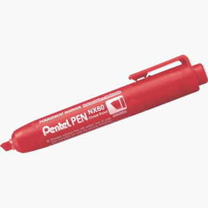 Permanentmarker Retractable rt abgeschr. Spitze 1,5mm-5,0mm von Pentel