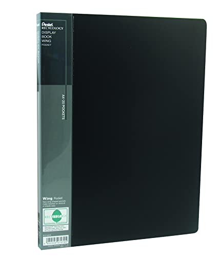 Recycology dcf442ai Doppelseiten Wing mit 20 Taschen, schwarz von Pentel