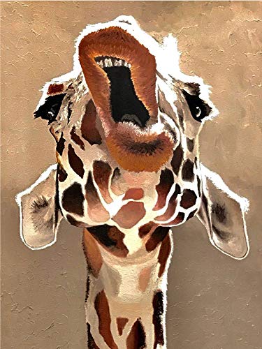 Pentoa Diamond Painting Tier Set Zubehör, Diamant Painting Bilder Giraffe, Full DIY Crystal Strass Stickerei Home Wand Decor Gemälde Kreuzstich Diamond Wall Dekoration 30×40cm von Pentoa