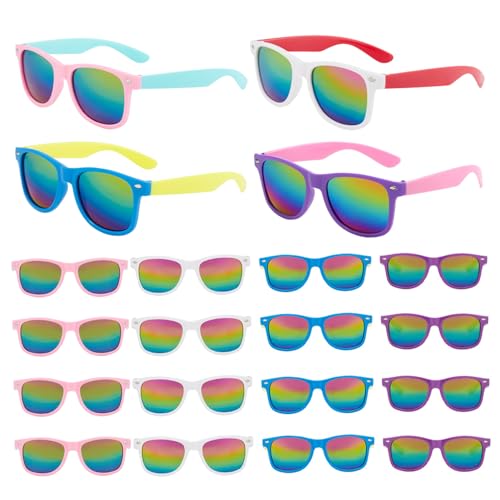 Kleinkind Sonnenbrille, Kinder Sonnenbrille, 20pcs UV-resistente Kinder Sonnenbrillen Party Gunst, 4,9 x 1,2 Zoll Buntes Kleinkind Sonnenbrillen für Kinder 3-18, Party-Gefälligkeiten, Geburtstagsfeie von Peosaard