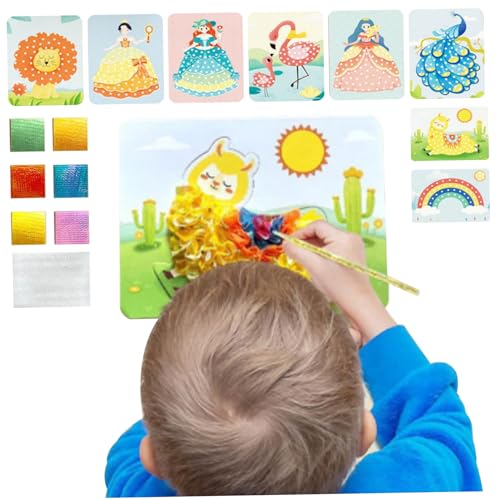 Peosaard Kinder stochern Kunst DIY 661pcs/set handbemalte Poke Malerei Kindheit Infinite Traum 3D DIY Cartoon Change Kleid Poke Kunsthandwerk für Kinder Geschenktraum Welt Poke Art DIY von Peosaard