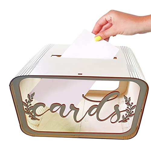 Peosevi Hochzeitskarten Kiste - Dekorative Kartenbox, Umschlag Geschenk Postkartenboxen, Holz Hochzeit Kartenbox, Geschenkkarten Box Für Hochzeiten, Verlobungsfeiern, Brautduschen von Peosevi