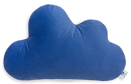 Pepi - Kuschelkissen Kinder - Wolkenkissen - Handgenäht Kissen Kinderzimmer - Baby Kissen Wolke Deko - Kinderkissen Dark Blue von Pepi MADE IN POLAND