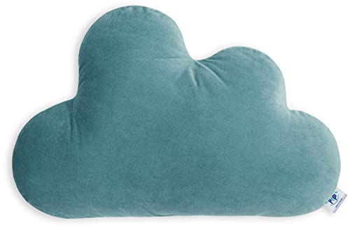 Pepi - Kuschelkissen Kinder - Wolkenkissen - Handgenäht Kissen Kinderzimmer - Baby Kissen Wolke Deko - Kinderkissen Emerald von Pepi MADE IN POLAND