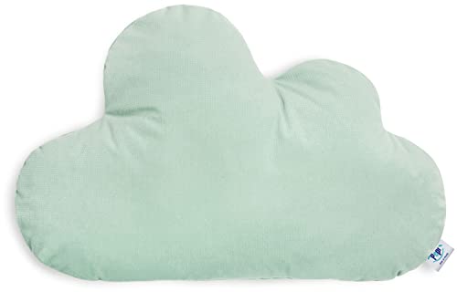 Pepi - Kuschelkissen Kinder - Wolkenkissen - Handgenäht Kissen Kinderzimmer - Baby Kissen Wolke Deko - Kinderkissen Light Green von Pepi MADE IN POLAND